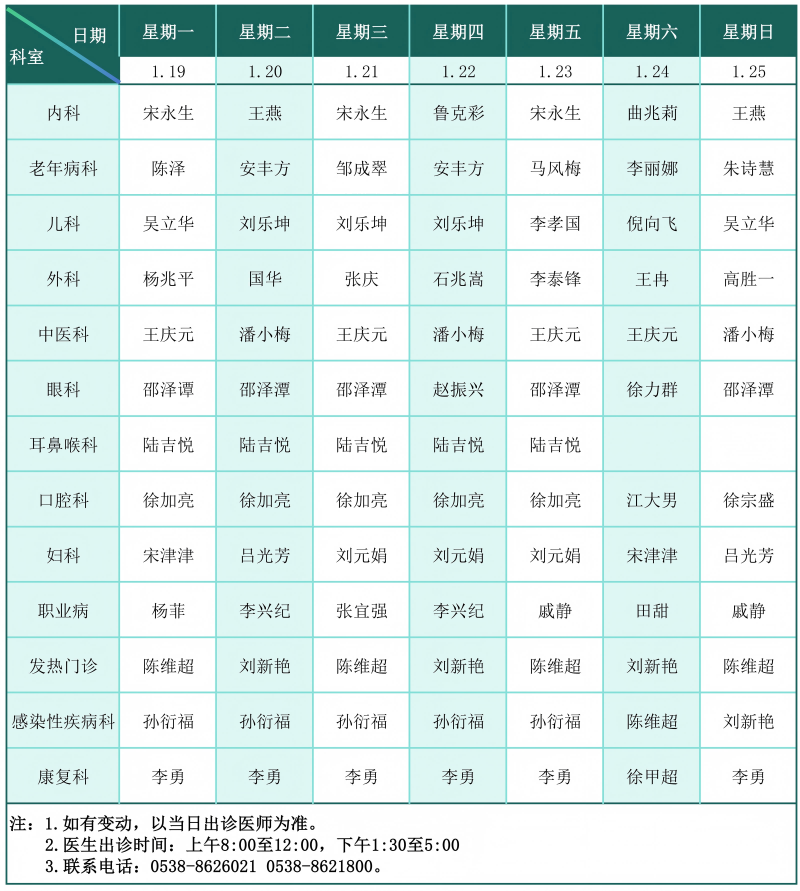 门诊排班表（2026.1.19-1.25）_01(1).png